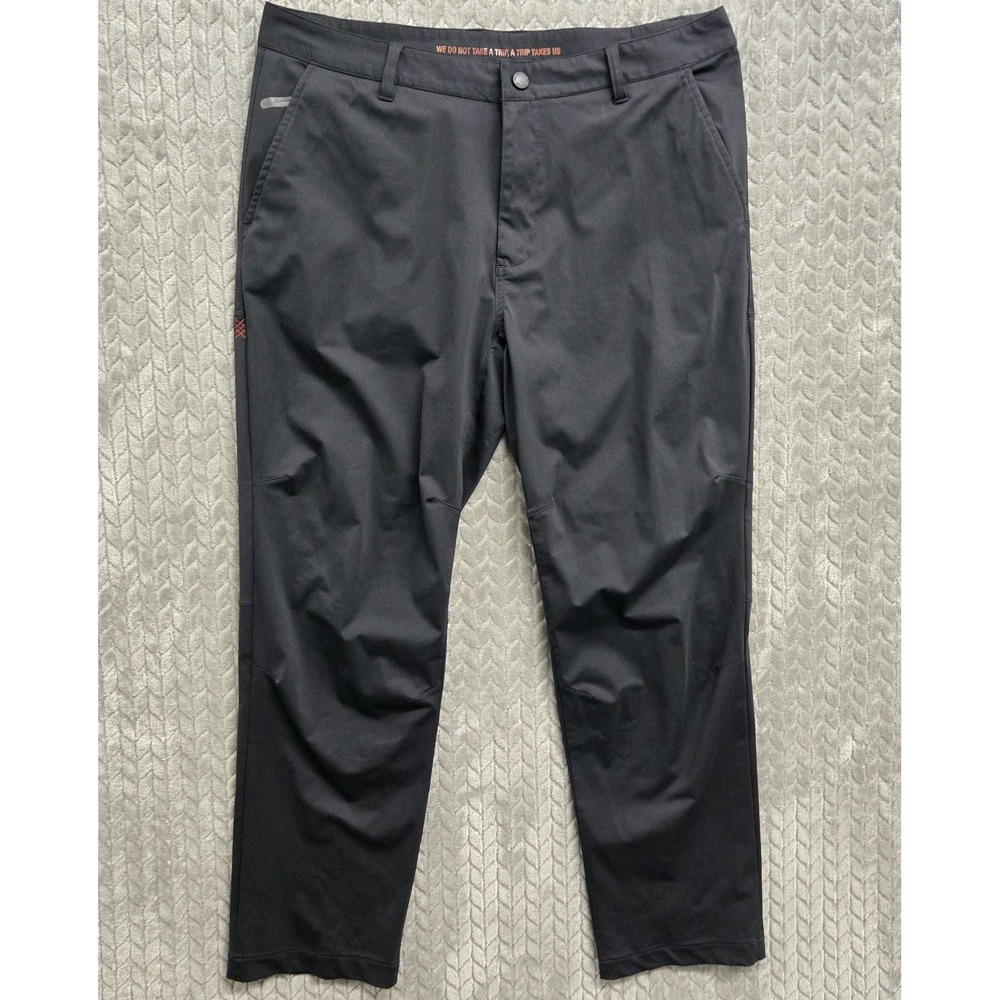 Rhone Commuter Pants Mens 36x30 Black Slim Performance Stretch Comfort Golf